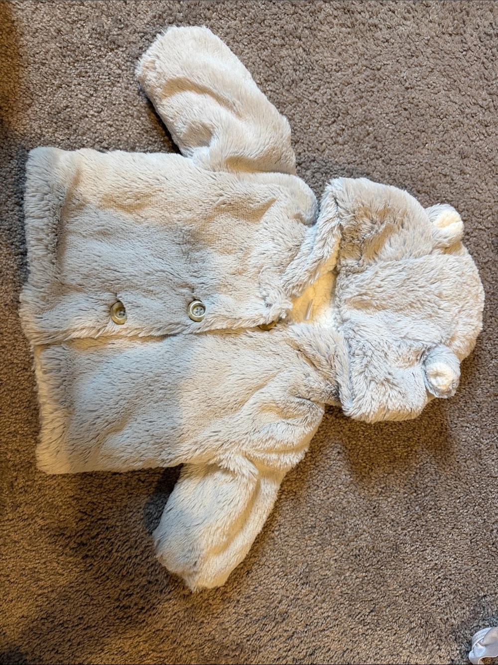 Nordstrom Baby Plush Hooded Jacket in Light Gray